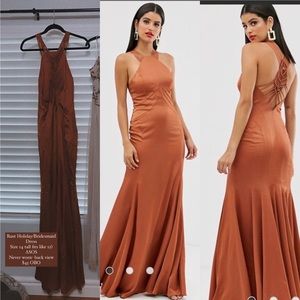 ASOS Rust/Copper Dress with Macrame detail- NWT